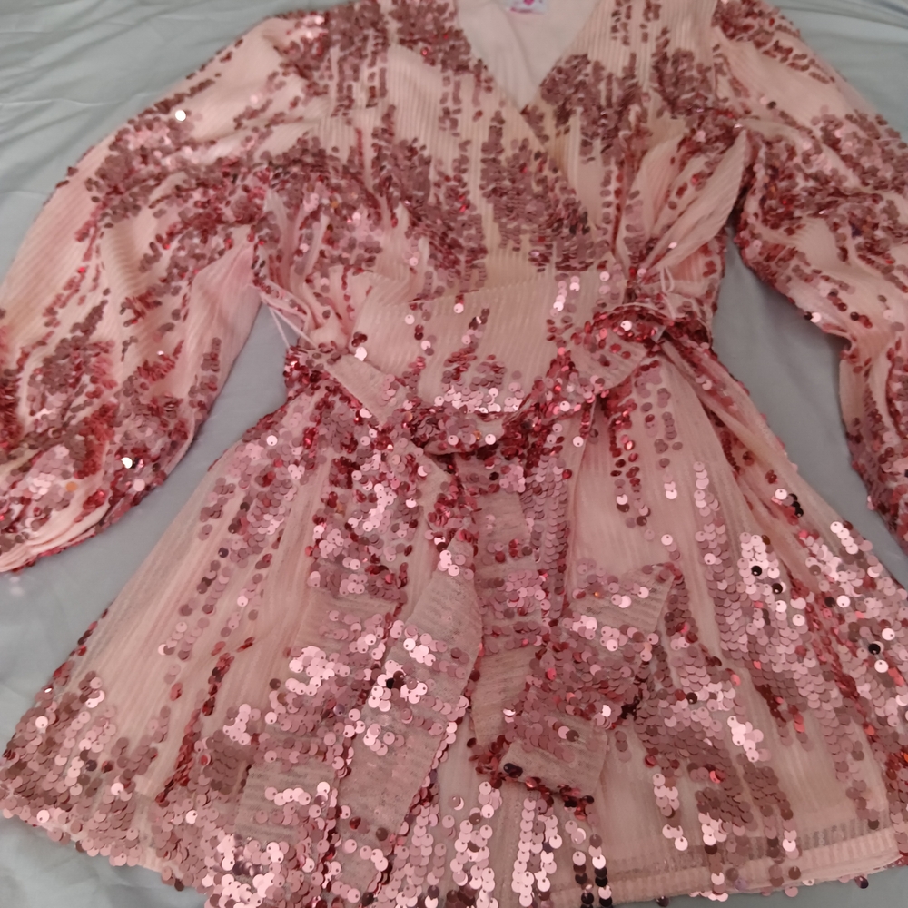 Buddy Love Pink Sequin Mini Dress - Picture 3 of 8